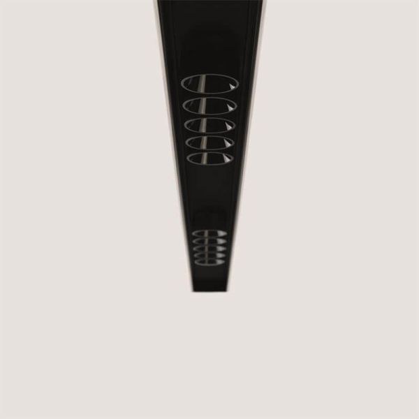 Grande plano do candeeiro de teto preto Foster 1200 preto da Arkoslight | LeonLeds.com