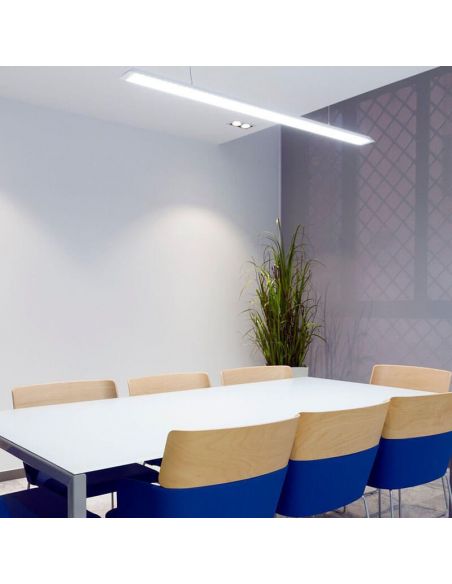 Lámpara de techo blanca Slimgot de Arkoslight sobre blanco | LeónLeds.com