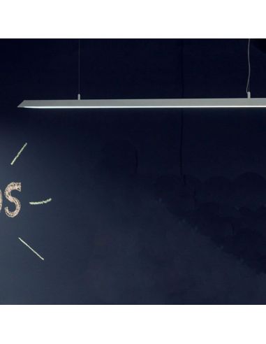 Lámpara de techo blanca Slimgot de Arkoslight sobre fondo azul | LeónLeds.com