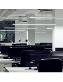 Varias lámparas de techo blancas Slimgot de Arkoslight en lugar de trabajo | LeónLeds.com
