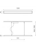 Dimensiones de la lámpara de techo Slimgot 120 de Arkoslight | LeónLeds.com