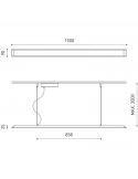 Dimensiones de la lámpara de techo Slimgot 150 de Arkoslight | LeónLeds.com