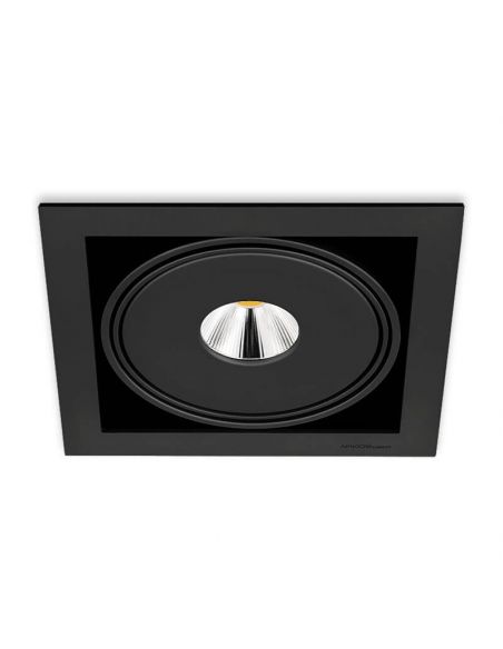 Foco de techo negro con 1 luz Orbital Lark-111 de Arkoslight | LeónLeds.com