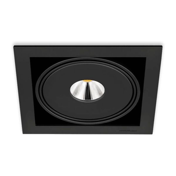 Orbital Lark-111 Projetor de teto preto de 1 luz da Arkoslight | LeonLeds.com