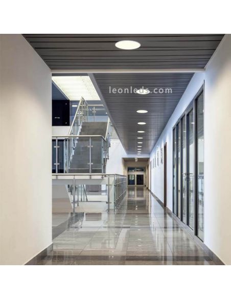 Downlight LED redondo Saona 6W tamanho pequeno 9Cm | LeónIluminação Leds | para corredor