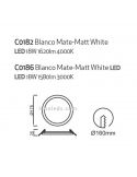 Downlight LED Saona grande y redondo 17,5Cm Saona 18W | LeónLeds Iluminación | Downlight con dos tonalidades de luz