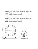 Downlight LED redondo empotrable extra grande Saona 22,5Cm y 24W | LeónLeds Iluminación | Downlight con dos tonalidades de luz