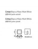 Downlight LED cuadrado Saona 6W tamaño pequeño 9Cm | LeónLeds Iluminación | Downlight con dos tonalidades de luz