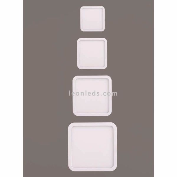 Downlight LED quadrado Saona 6W tamanho pequeno 9Cm | LeónIluminação Leds | Downlight disponível em 4 tamanhos