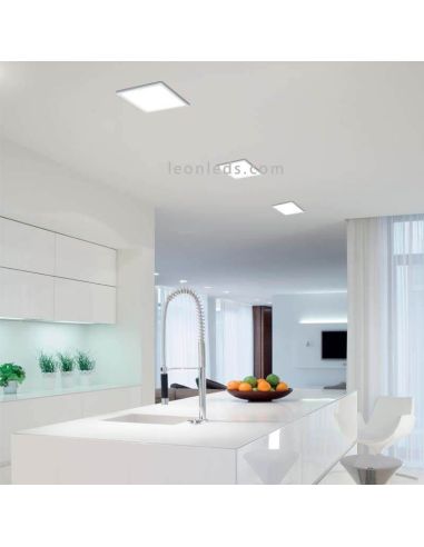 Downlight LED cuadrado Saona 6W tamaño pequeño 9Cm | LeónLeds Iluminación | para pasillo