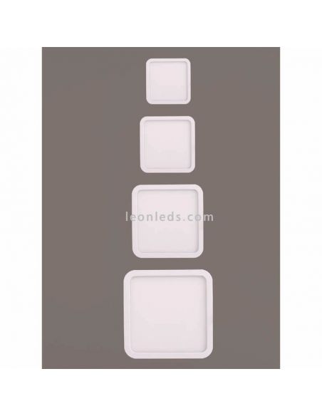 Downlight LED carré Saona 6W petite taille 9Cm | Éclairage LeónLeds | Downlight disponible en 4 tailles