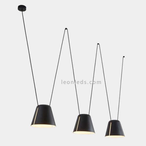 Lampe suspendue avec 3 cloches et 3...