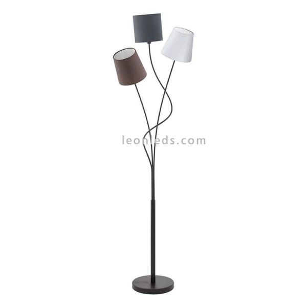 Lampadaire en tissu et acier Maronda 3xE14 Eglo 94995 | leonleds