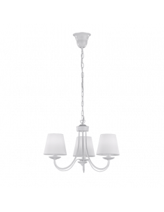 Lámpara de techo clásica 3 luces Cortez Trio Lighting  110600331 | color blanco | LeónLeds Iluminación