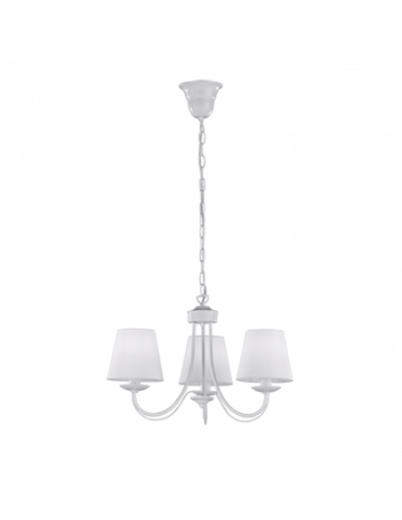 Lámpara de techo clásica 3 luces Cortez Trio Lighting  110600331 | color blanco | LeónLeds Iluminación