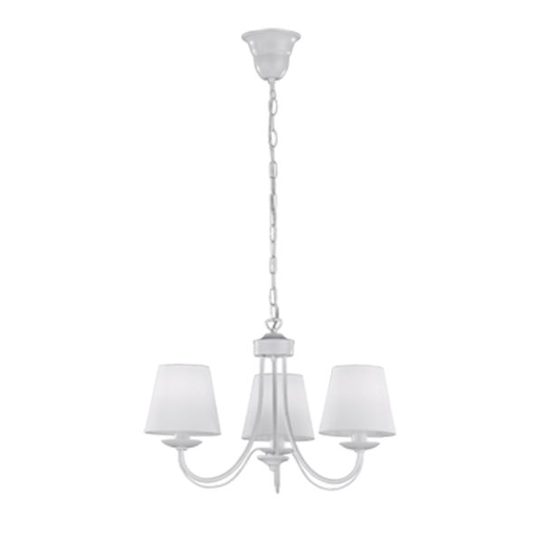 Lámpara de techo clásica 3 luces Cortez Trio Lighting  110600331 | color blanco | LeónLeds Iluminación