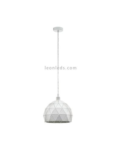 Lámpara colgante Roccaforte blanca mediana 1xE27  Ø30cm