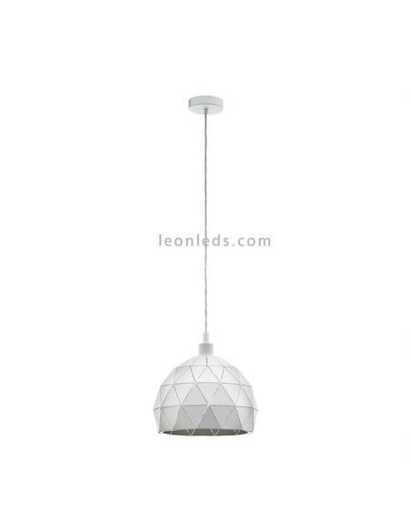 Lámpara colgante Roccaforte blanca mediana 1xE27  Ø30cm