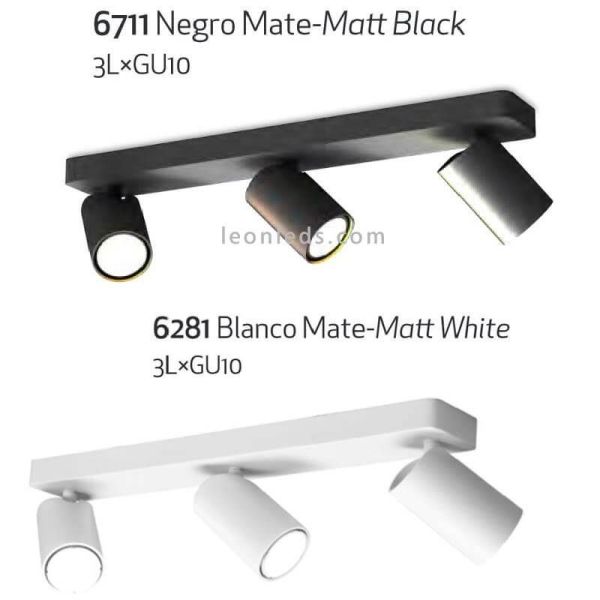 Réglette avec 3 Spots orientables 45...