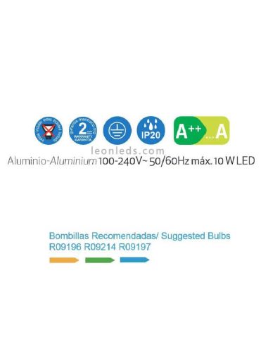 Foco aplique de superficie 1L...