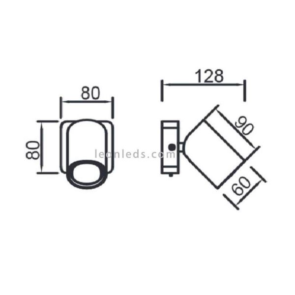 Applique murale orientable 1L avec...