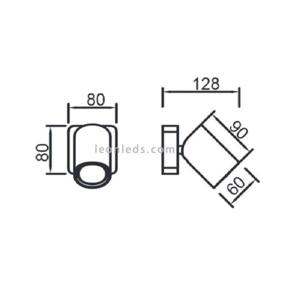 Applique murale orientable 1L avec...