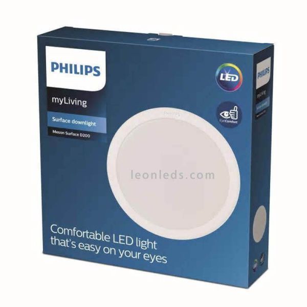 Foto ambiente de luminária de teto LED redonda Philips Meson Surface 24 W | Iluminação LeonLeds