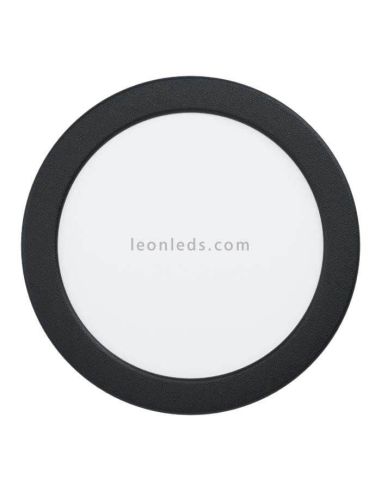 Downlight LED preto redondo embutido Fueva 5 IP44 10,5W