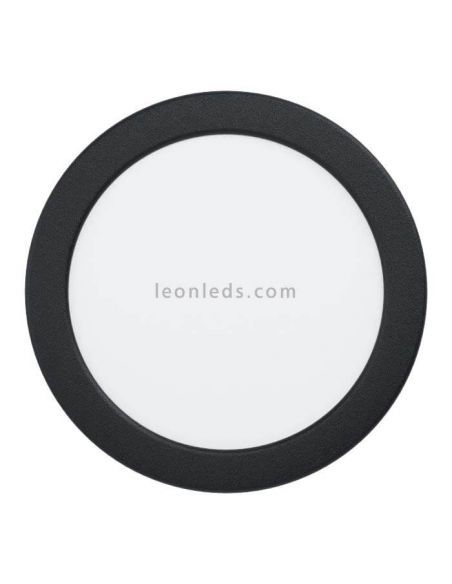 Downlight LED preto redondo embutido Fueva 5 IP44 10,5W