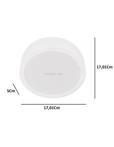 Plafón Downlight LED blanco potencia 17W Meson serie Surface medidas Philips | LeonLeds Iluminación