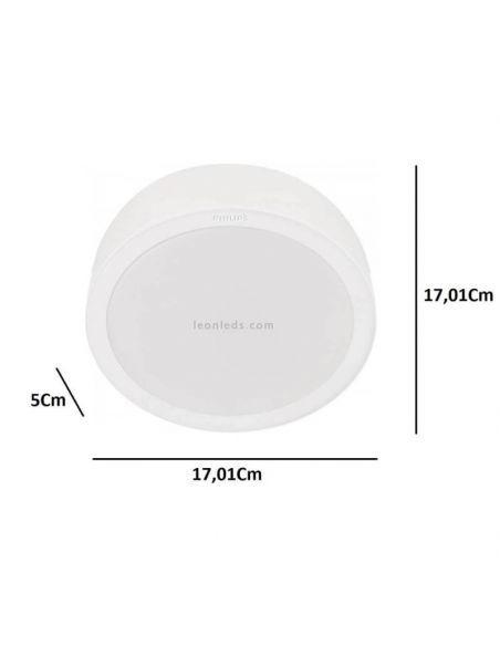 Blanc LED Downlight plafonnier puissance 17W série Meson Surface mesures Philips | Éclairage LeonLeds