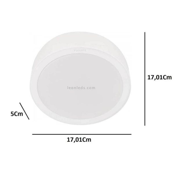 Blanc LED Downlight plafonnier puissance 17W série Meson Surface mesures Philips | Éclairage LeonLeds