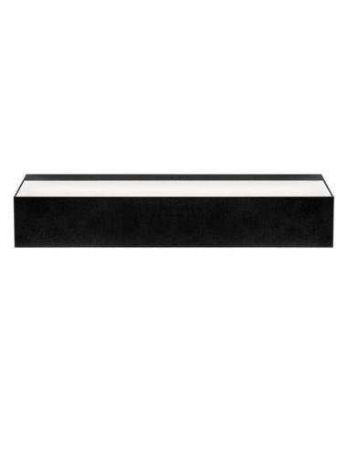 Aplique de pared LED Rec Double negro de Arkoslight | Leonleds