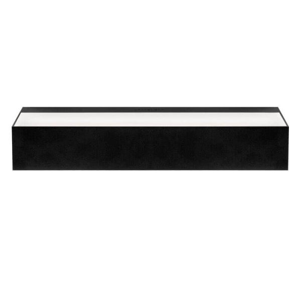Applique murale Rec Double LED noire d'Arkoslight | leonleds