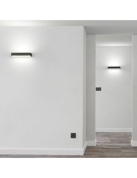 Appliques murales d'intérieur Rec Double d'Arkoslight illuminées | leonleds