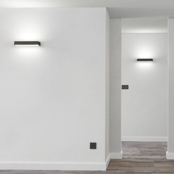 Appliques murales d'intérieur Rec Double d'Arkoslight illuminées | leonleds