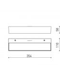 Medidas del aplique LED de pared interior Rec Double de Arkoslight | Leonleds
