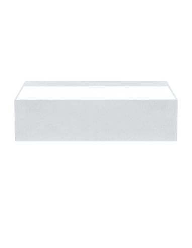 Aplique de pared interior pequeño Rec Double Mini en blanco | Leonleds