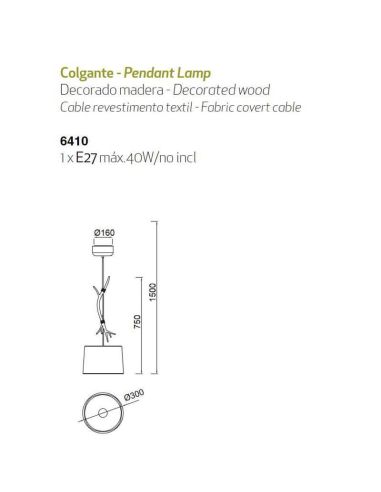 Lámpara rústica pequeña de techo...