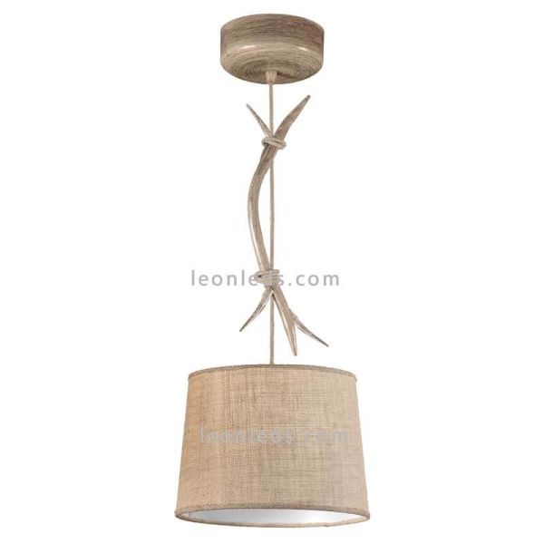 Lámpara rústica pequeña de techo...