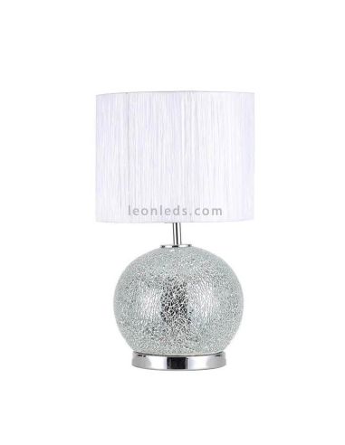 Lámpara de sobremesa de cristal doble encendido Secoya Fabrilamp| LeonLeds Iluminación