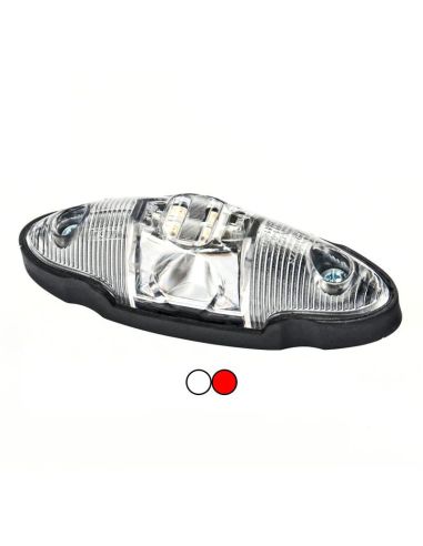 Piloto Lateral Fristom FT038 LED 2 Funciones Blanco y Rojo Ovalado 12v 24v Agricultura Remolque Bañera | LeonLeds