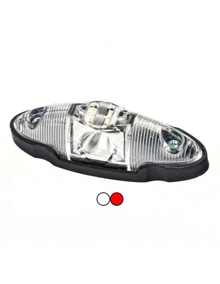 Piloto Lateral Fristom FT038 LED 2 Funciones Blanco y Rojo Ovalado 12v 24v Agricultura Remolque Bañera | LeonLeds