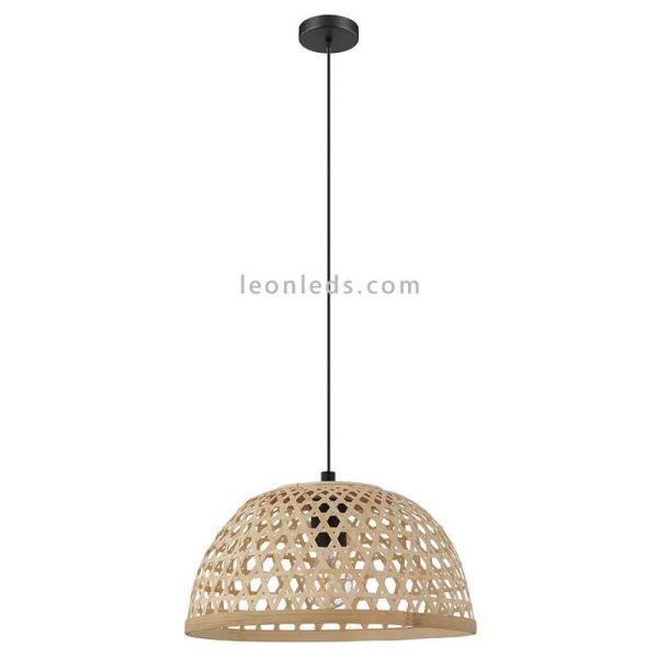 Lámpara colgante Claverdon de madera grande Ø49,5cm