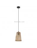 Petite suspension acier et bois Claverdon