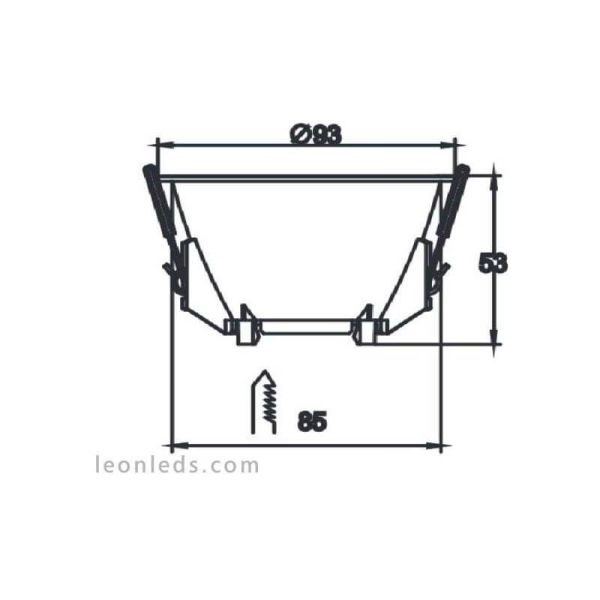 Anneau encastré rond fixe LAMBORJINI...
