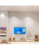 Varios focos Orbital Mini de Arkoslight empotrados en techo interior | LeonLeds.com