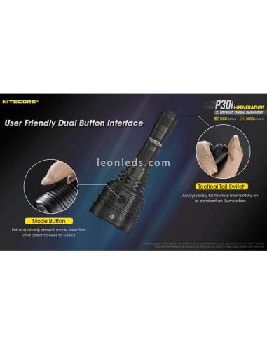 Linterna de Mano LED P30i de largo...