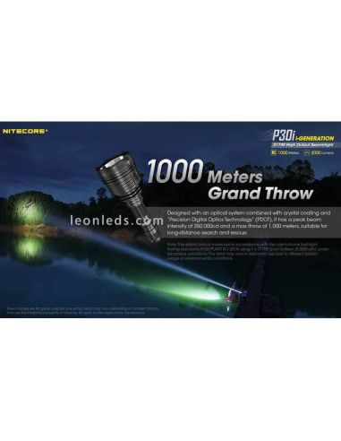 Linterna de Mano LED P30i de largo...