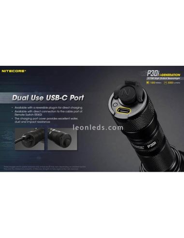 Linterna de Mano LED P30i de largo...